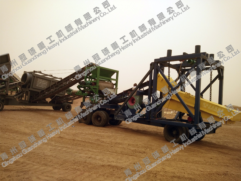 加納移動風(fēng)選車工作現(xiàn)場